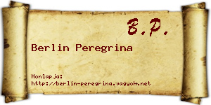 Berlin Peregrina névjegykártya